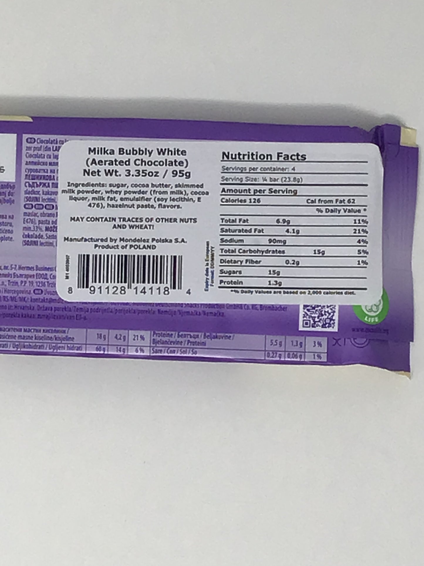 Milka Bubbly White