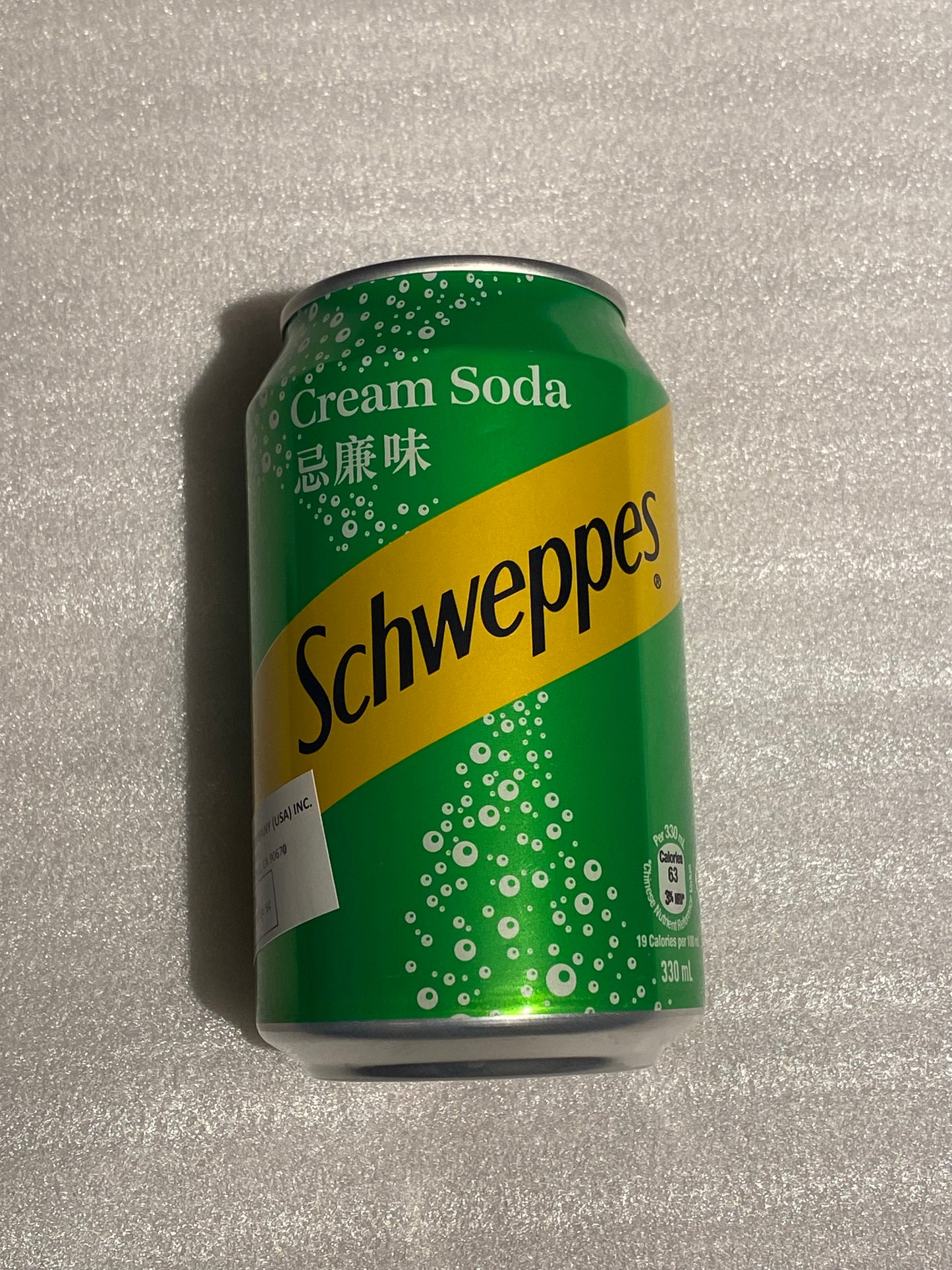 Schweppes Cream Soda, Low Sugar